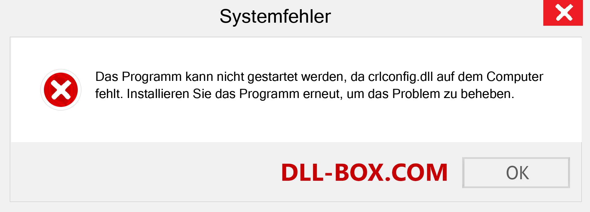 crlconfig.dll-Datei fehlt?. Download für Windows 7, 8, 10 - Fix crlconfig dll Missing Error unter Windows, Fotos, Bildern